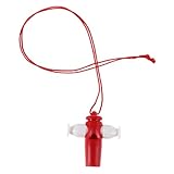 FIXOSHEE Samba Pfeife für Rot Kunststoff Musikinstrument mit Umhängeband für Kindergarten Tanz...