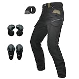 GEBIN Motorradhose Herren mit Protektoren, Motorrad Jeans Herren, Atmungsaktiv Motorrad Biker Hosen,...