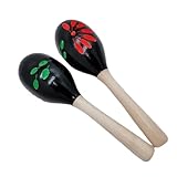 Baoqifong Baby-Maracas, Maracas für Babys, 2X Maracas Handpercussion-Rasseln aus Holz, Noisemaker...