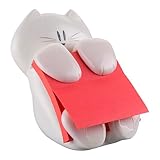 Post-it Dispenser Z-Notes CAT, Dispenser mit 1 Block Super Sticky Z-Notes, 90 Blatt pro Block, 76 mm...