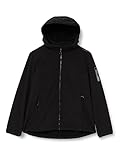 CMP - Damen-Softshelljacke mit abnehmbarer Kapuze, Schwarz, D42