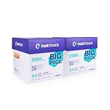 FairToner Kopierpapier 5000 Blatt DIN-A4 80g, Weiß (10 x 500 Blatt / 10er Pack) Universal...