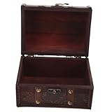 Garneck Vintage Holz Schmuckkasten mit Deckel Antike Aufbewahrungsbox mit Filigranem Verschluss...