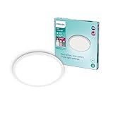Philips LED Badezimmer Deckenleuchte Superslim (15 W), 3 Lichteinstellungen, kaltweiß Licht, dimmen...