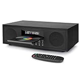 Kompaktanlage mit CD Bluetooth, CD-169 Stereoanlage Kompaktanlage CD-Player mit 2 x 20 Watt Mini...