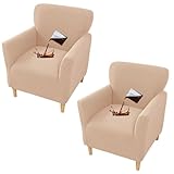 YOPOIY Wasserdichte Bankett-Sesselhussen, 2er-Set, dehnbar, mit Armlehnen, weiche Couchstuhlhussen...