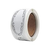 Ellipsoid weiße selbstklebende Etiketten, 150 abnehmbare beschreibbare Token pro Rolle, für...