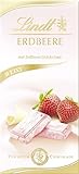 Lindt Schokolade weiße Erdbeer Tafel | 100 g Schokoladentafel | Schokoladentafel als Geschenk |...