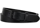 Frentree Ledergürtel MADE IN GERMANY, Schwarze Schnalle, Leder Gürtel für Damen und Herren, 3 cm...