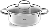 Fissler San Francisco/Edelstahl-Bratentopf (2,1 L - Ø 20 cm) Bräter mit Glas-Deckel, Schüttrand,...
