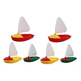 TOYANDONA 6 Stück Teiliges Wasser mit Bunten Kunststoff Segelbooten Schwimmend Kompakt und Leicht...