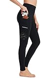 BAYGE Damen Sport Leggings Winter Hohe Taille Fleece Gefüttert Wasserdicht Blickdicht...