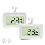 2 Stücke Kühlschrank-Thermometer,kühlschrankthermometer digital,Digitale Wasserdichte...