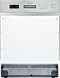 Respekta Geschirrspüler 60 cm teilintegrierbar Sanna GSP60TIDV, Edelstahlfront, mit...