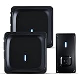 Funkklingel, Kabellose Türklingel Funk Set mit 2 Plug-In-Empfänger & 1 Sender, IP65 Aussen...