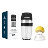 KITCHENDAO 2 in 1 Salat Dressingshaker mit Saftpresse, Ausgießer, Auslaufsicher, Messbecher...