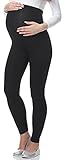 Be Mammy Lange Umstandsleggings aus Viskose Leggings Blickdicht Damen, Maternity Clothing, Ideal...