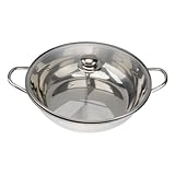 CIYODO Multifunktionaler Hot Pot Topf aus Lebensmittelechtem Edelstahl mit Glasdeckel und Geteiltem...