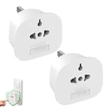 Elektrischer Steckdosenadapter | 2 Stück Doppelsteckdosen, Konverter mit 13 A Sicherung für...