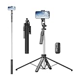 180cm Selfie Stick Tripod mit 4-Fuß-Stütze für Stabilität, Kabellose Fernbedienung, Abnehmbare...