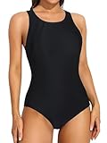 Attraco Badeanzug Damen Sport Bauchweg Einteiliger Badeanzüge Racerback Slim Fit Strandmode...