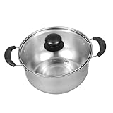 TOYZFRIENDY Multifunktionaler Edelstahltopf mit Glasdeckel Induktionsgeeigneter Suppentopf...