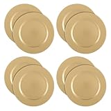 com-four® 8x glänzende Platzteller - wiederverwendbare Unterteller als Tischdekoration - edle...