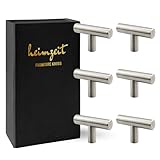 heimzeit Schrankknöpfe für Türen, Schubladen und Kommoden aus hochwertigem Edelstahl [6 Stück,...