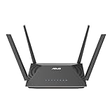 ASUS RT-AX52 AX1800 AiMesh kombinierbarer Router (WiFi 6, 1800 Mbit/s, Instant Guard, integriertes...