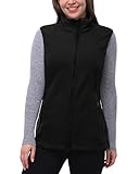 33,000ft Damen Fleece Weste Jacke Standkragen Ultraleicht Outdoor Westen Tops mit Taschen...