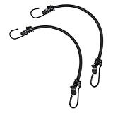 PENIKOKO 2 Stück Outdoor Bungee Expanderseile mit Metallhaken Elastische Zurrgurte für Camping...