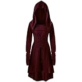 Nuqqichongtian Piratenkostüm Damen Renaissance Kleid,Gothic Kleid Damen Mädchen Mittelalter...