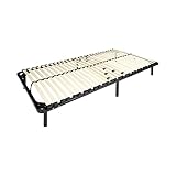 Metallbett Lattenrost 80x200 cm mit 28 Federholzleisten und Mittelzonenverstellung, Gästebett auf...