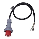 SIAL CEE 400V Adapter 63A Stromkabel 1,5 m langes Gummi-Verlängerungskabel - 4 * 10 mm²（für...