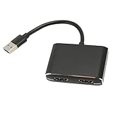 Tbest Ltimedia Interface Converted Multimedia Interface Splitter für Zwei Monitore, USB 3.0 zu Dual...