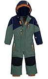 Killtec Kesley Mini Skioverall/Schneeanzug mit Kapuze und Schneefang, gebranntes gelb, 110/116