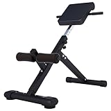 GORILLA SPORTS® Hyperextension Rückentrainer - 5-fach Verstellbar, Klappbar, mit Beinfixierung,...