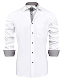 J.VER Herren Hemd Regular Fit Langarm Herrenhemden Freizeithemd Regular Businesshemd Elastiscer...