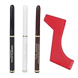 Bartstiftfüller-Set, wasserfest, schweißfest, Bartformungswerkzeug, ergonomische Vorlage, Rot