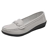 Orthopädische Loafer Damen Mokassins Damen Leder Bequeme Walkingschuhe Klassische Loafers...