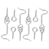 NIYANGLE 4 Sätze Teiliges Türhaken Passiviertem Stahl Robustes Cabin Hook Eye Latch mit...