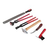 ZAICOLER Farrier -Werkzeuge, Nagellosen -Zipfel Trimmwerkzeug 6 teiliges Set Professionelles Pferdes...