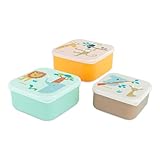 Miniland – Set mit 3 Kinder-Brotdosen, Stapelbare Lunchboxen, Spülmaschinenfest und BPA-frei...
