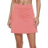 2024 - Passend zum Laufen leichte Tennis Skort Sport Rock für Frauen Mini Stoff (Pink, XXL)