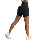 Vertvie Damen Gym Shorts Booty Scrunch High Wasit Sport Shorts Nahtlose Sporthose Kurz Leggings...