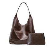 Handtasche Damen Weiche Leder Slouchy Tote Bag Shopper Tasche, Groß Hobo Tasche Umhängetasche...
