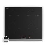 Klarstein Verosteel Induktionskochfeld 60cm - 4-Zonen Kochfeld Induktion, 7400W Boost, Touch-Slider,...