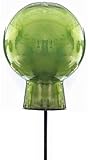 dekorativer Gartenstecker Beetstecker Rosenkugel Glaskugel auf Stab in grün klar glänzend oder...