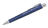 FABER-CASTELL 241151 - Kugelschreiber Poly Ball M, 0,5 mm, blau, 1 Stück, mit auswechselbarer Mine,...