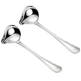 HENGBIRD 2 Stück Soßenlöffel aus Edelstahl, 20 cm Suppenkelle Edelstahl, Klein Saucenkelle mit...